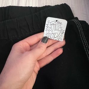 Free people black denim joggers